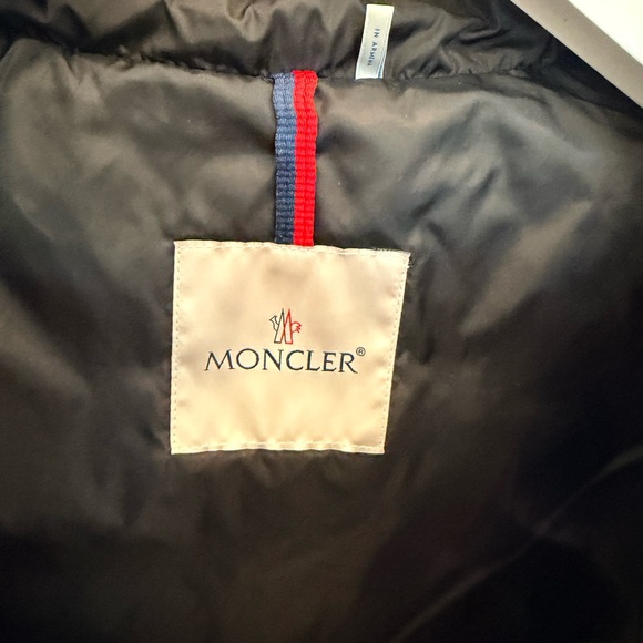 Moncler Flammette Hooded Long Down Jacket - Picture 5 of 9
